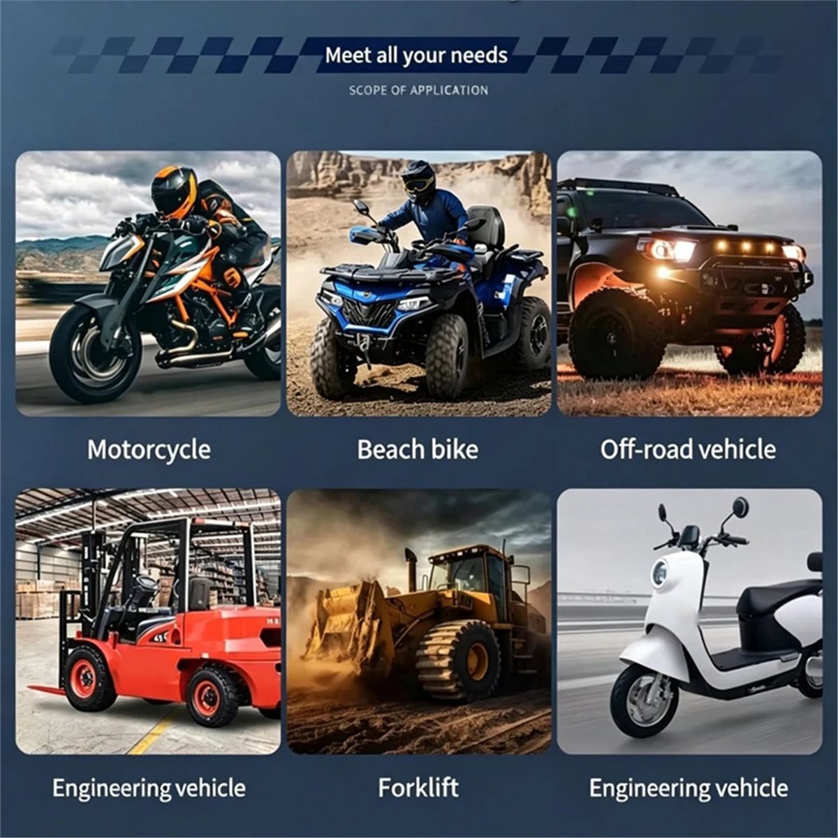 Motorcycle Gear Manufacturers - مصباح أمامي LED بحجم 3 بوصات