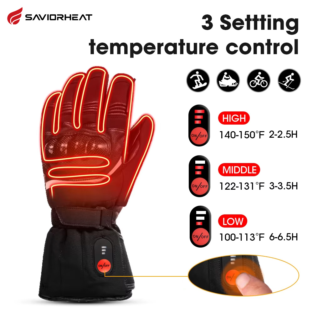 Motorcycle Gear Gloves - قفازات للدراجات النارية تعمل بالتسخين الحراري