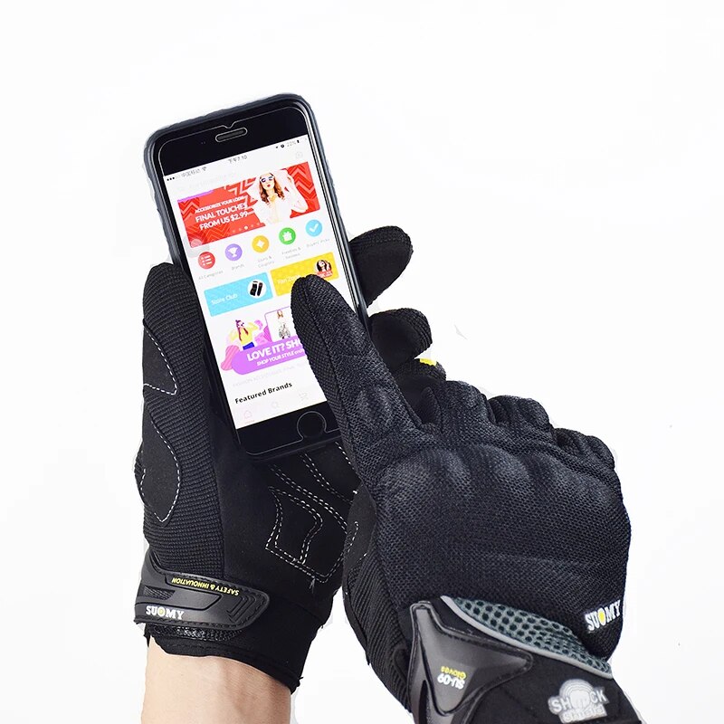 SUOMY تنفس كامل فنجر سباق الدر - مراجعة Motorcycle Gear Gloves وسعره