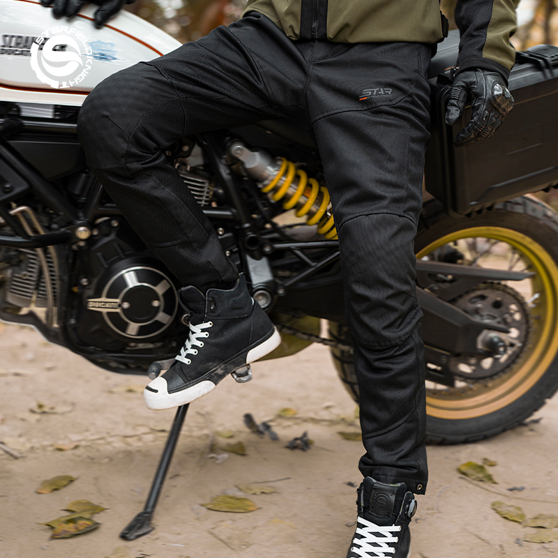 فارس حقل النجوم-بنطال ركوب الد - مراجعة Motorcycle Gear Mesh وسعره
