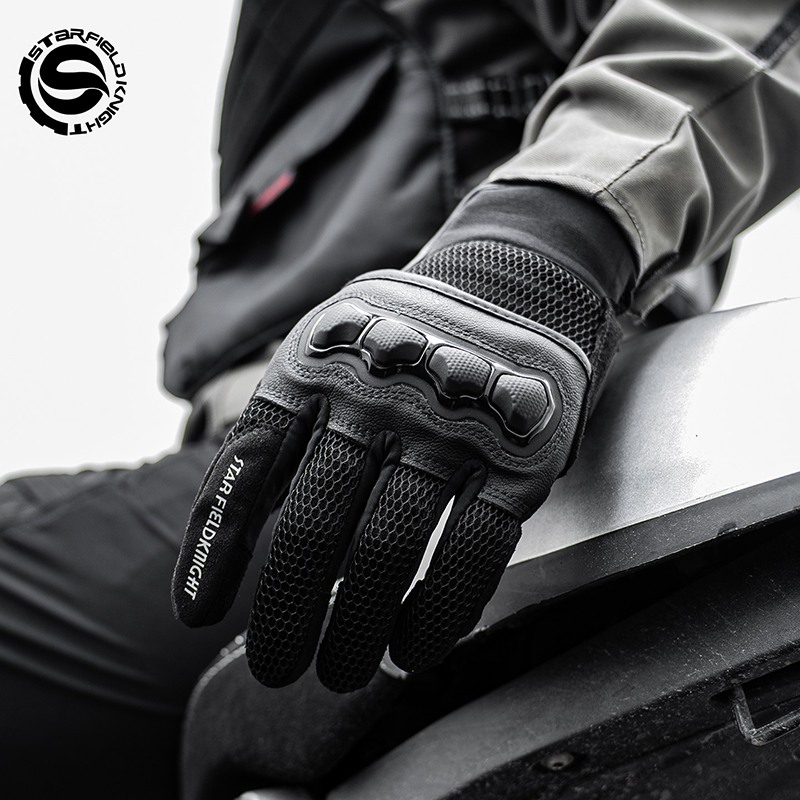 قفازات دراجات نارية سوداء من س - مراجعة Motorcycle Gear Mesh وسعره