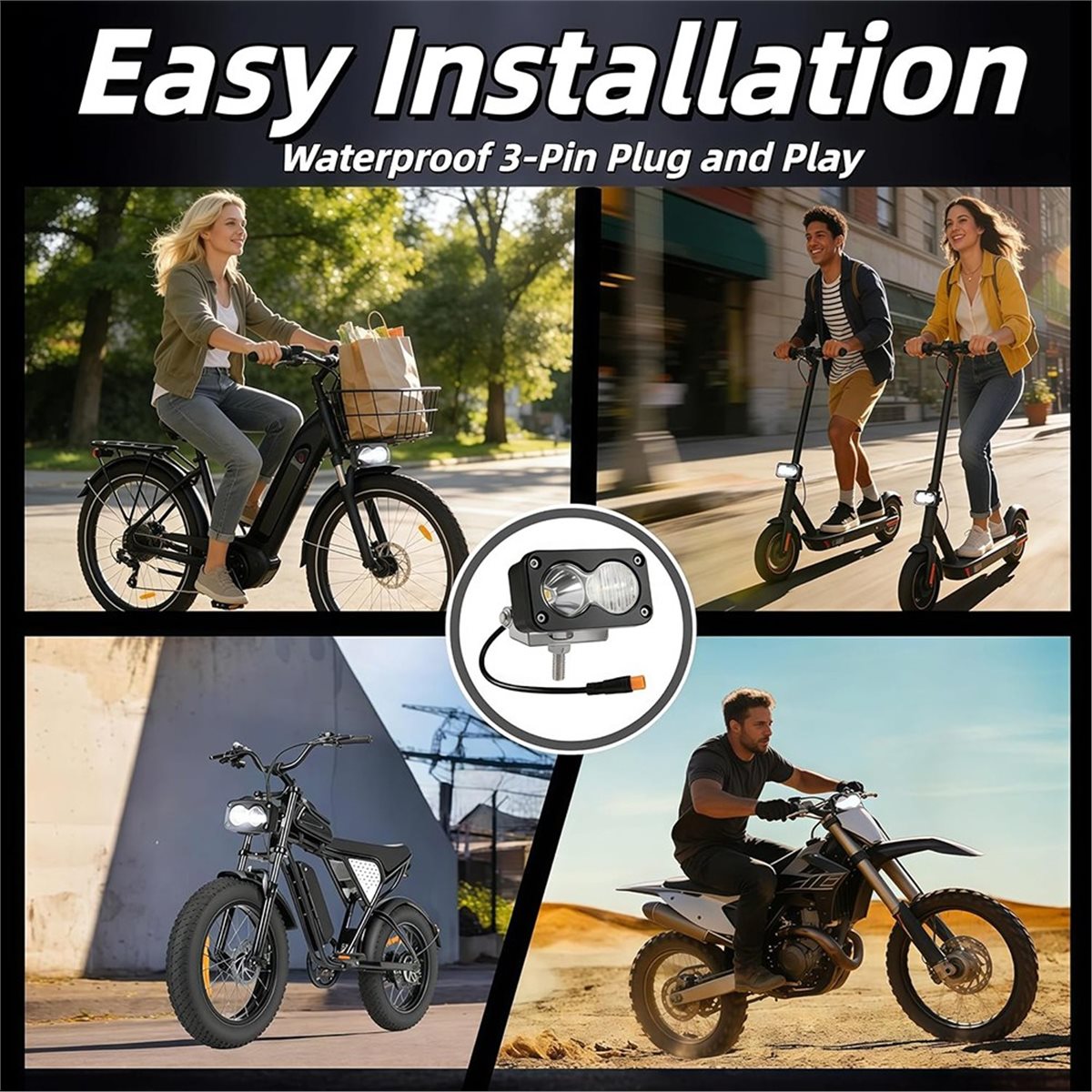 مصباح أمامي LED بحجم 3 بوصات م - مراجعة Motorcycle Gear Manufacturers وسعره