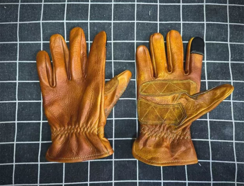 اليدوية جلد طبيعي الرجعية دراج - مراجعة Motorcycle Gear Gloves وسعره