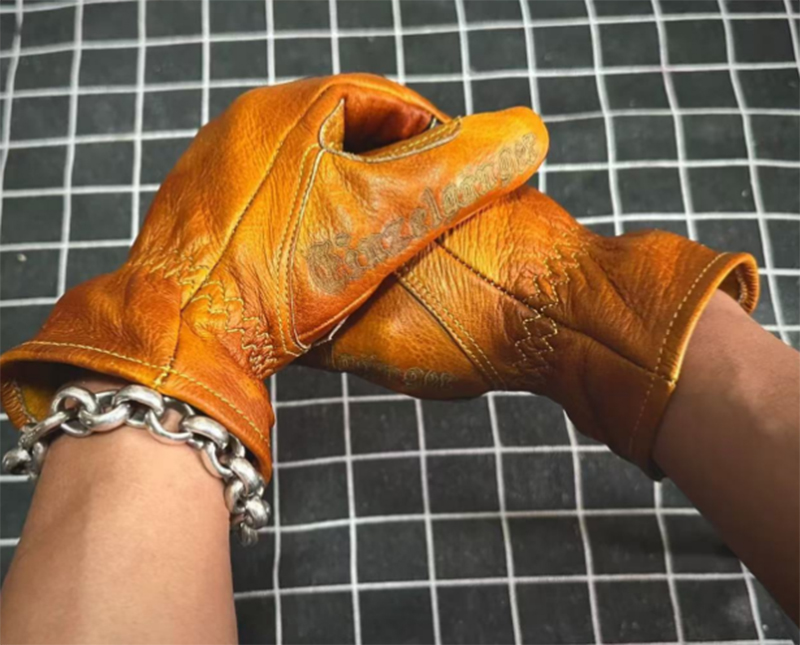 اليدوية جلد طبيعي الرجعية دراج - مراجعة Motorcycle Gear Gloves وسعره