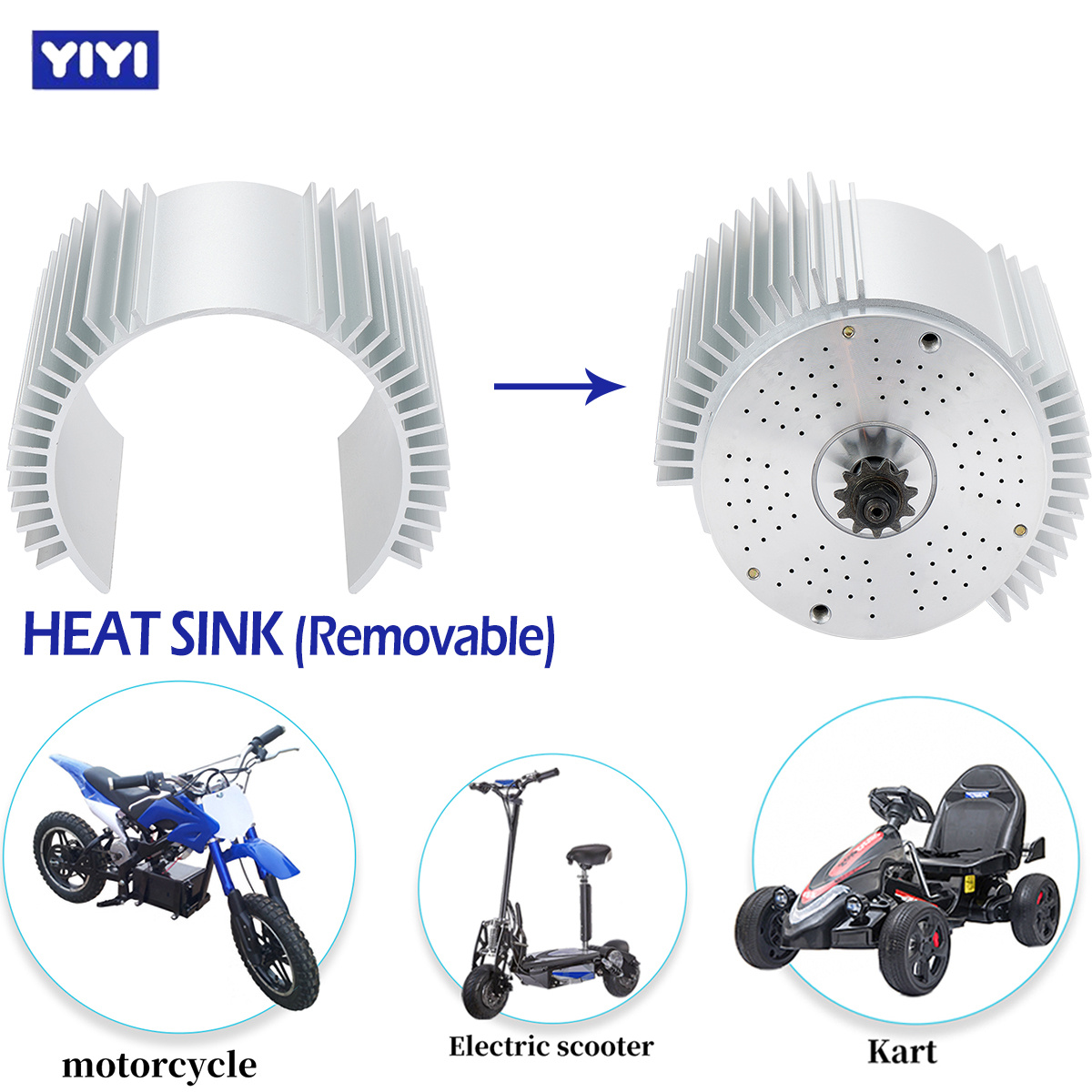 محرك 72 فولت 3000 وات مع محرك  - مراجعة Motorcycle Gear Hub وسعره