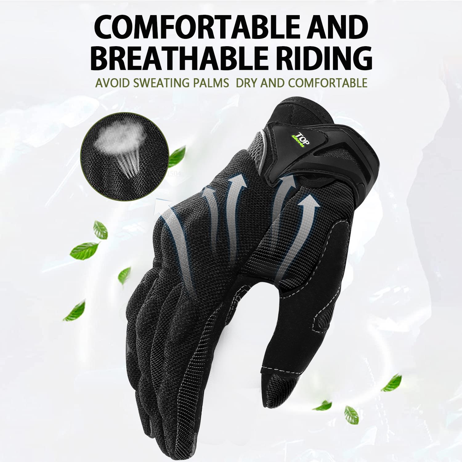 قفازات دراجة نارية ، تنفس ، إص - مراجعة Motorcycle Gear Gloves وسعره