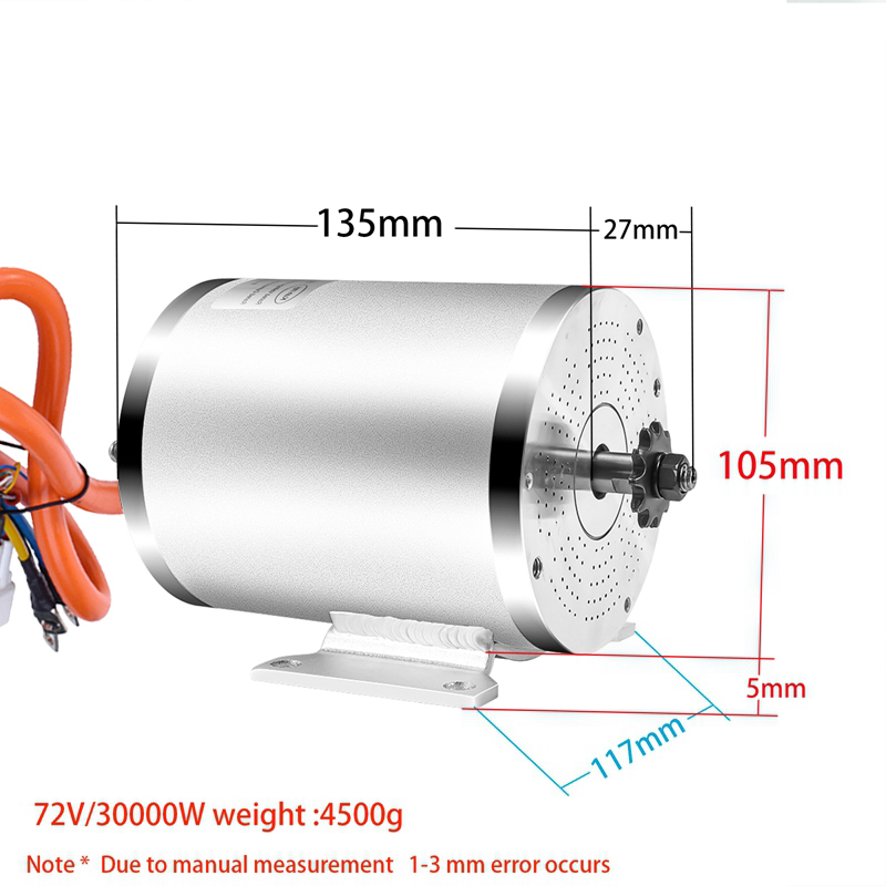 48 فولت 72 فولت 3000 واط 2000  - مراجعة Motorcycle Gear Hub وسعره