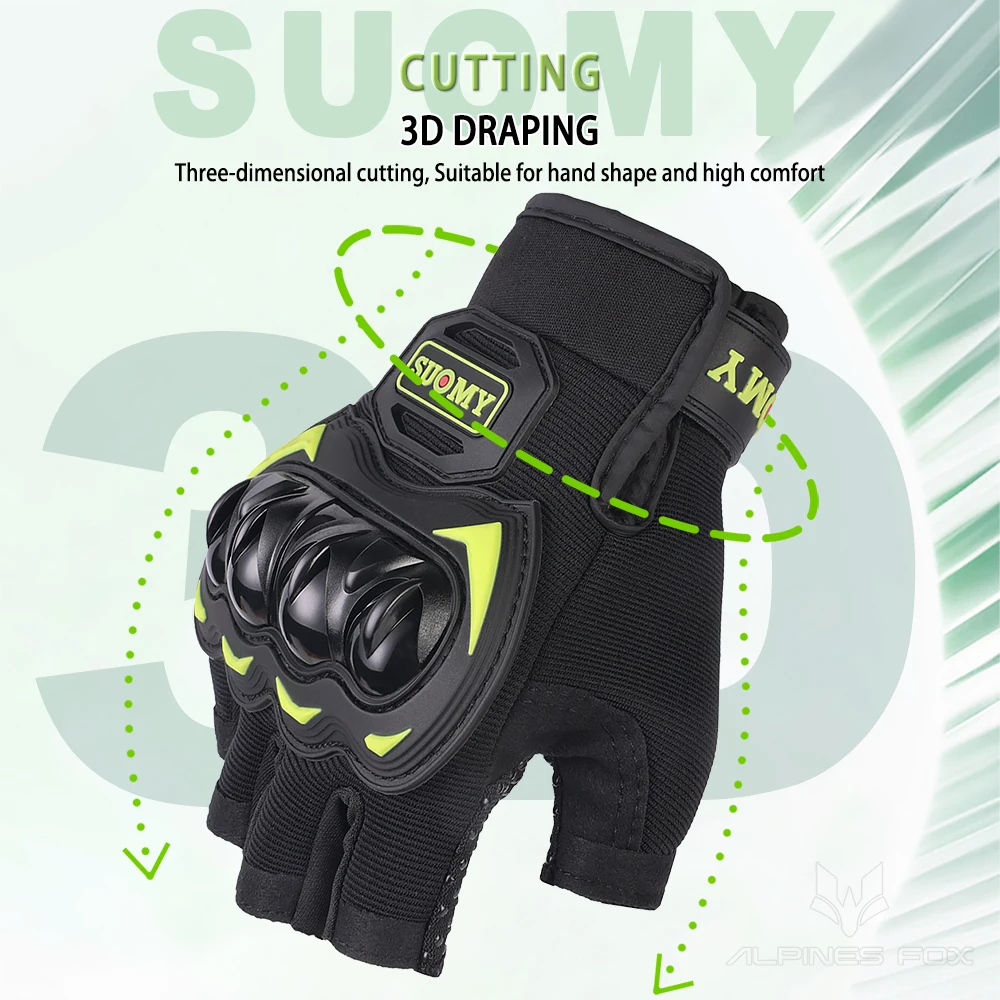 قفازات دراجة نارية بنصف إصبع ل - مراجعة Motorcycle Gear Gloves وسعره